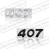 1Pc 3D Metal Sticker For  406 407 Emblem Letters Badge Decoration Rear Trunk Stickers Car Styling Accessories