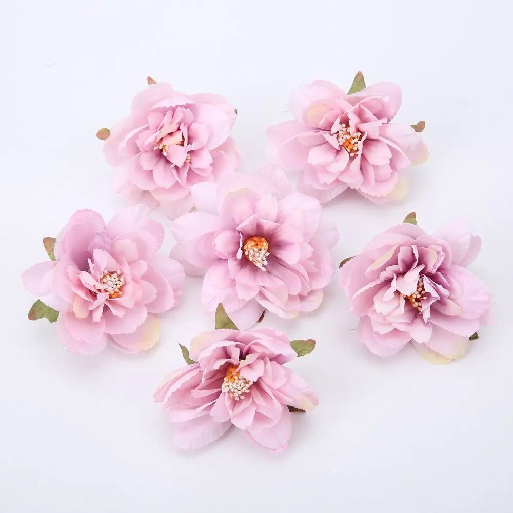 5/10Pcs Artificial Flower Heads Autumn Rose Home Decoration Outdoor Garden Wedding Decor DIY Wreath Gift Box Accessories