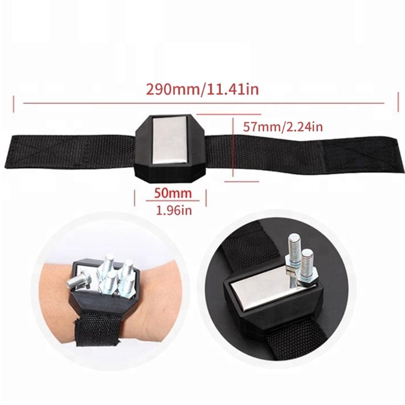 Adjustable Magnetic Wristband Bracelet Tool For Holding Screws And Small Tool Perfect For Woodworking And Construction