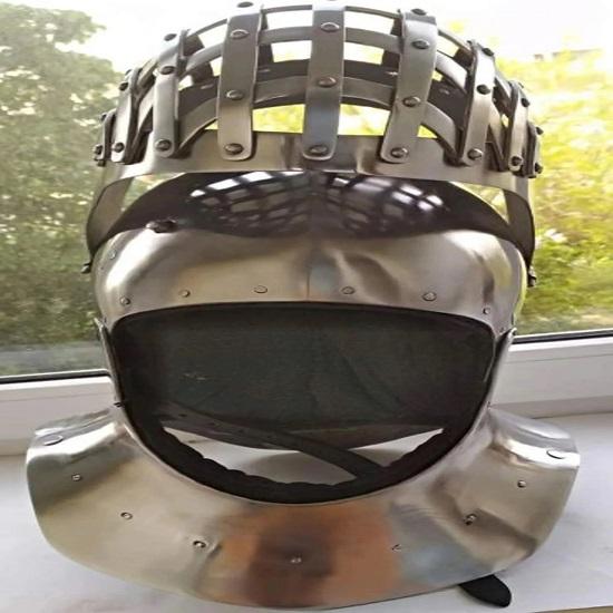 13th Century Medieval Bascinet Helmet ~ Medieval Viking Warrior Helmet ~ Battle Ready Norman Helmet Full Face Historical Re-enactment Helmet