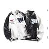Giacca in Pelle Ricamata Nuova Autunno Tendenza Moda Giacca Baseball Versatile Tuta da Motociclista Giacca da Studente Uomo