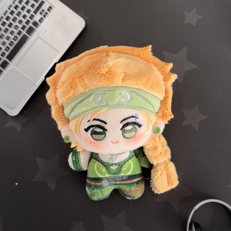 Soft Plush Character Doll Stuffed Toy with Detailed Outfit Design and Compact Size Suitable for Display and Collection Purposes