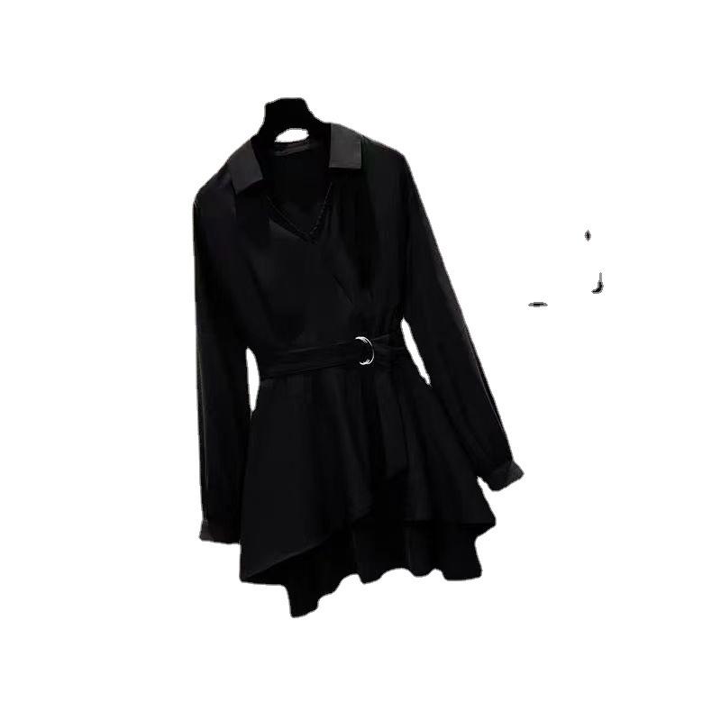 Blouse d'été amincissante à manches longues pour femmes grandes tailles