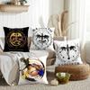 Cool F-Fourth Wing Dragon Cushion Cover Silky Short Plush Invisible Zipper Dustproof Sofa Pillow Case For Home Decor
