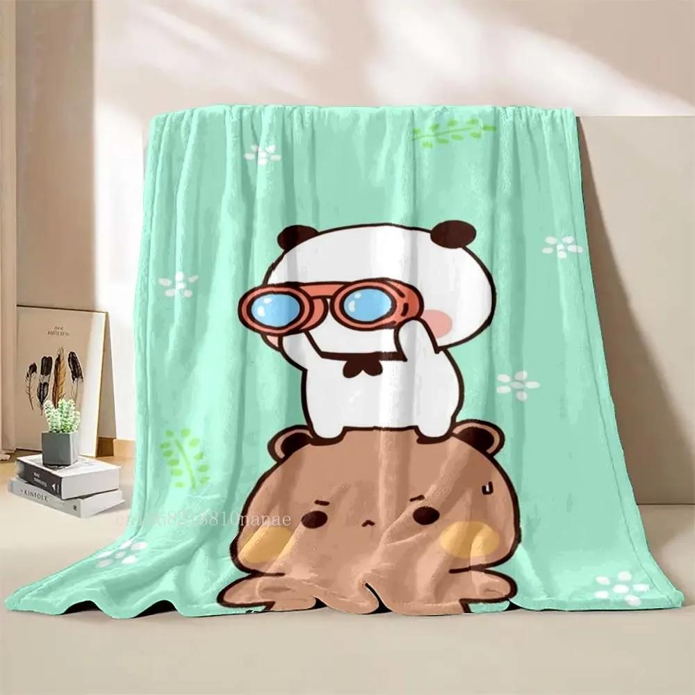 Cartoon Print Bubu And Dudu Soft Plush Flannel Blanket Living Room Bedroom Bed Couch Picnic Blanket