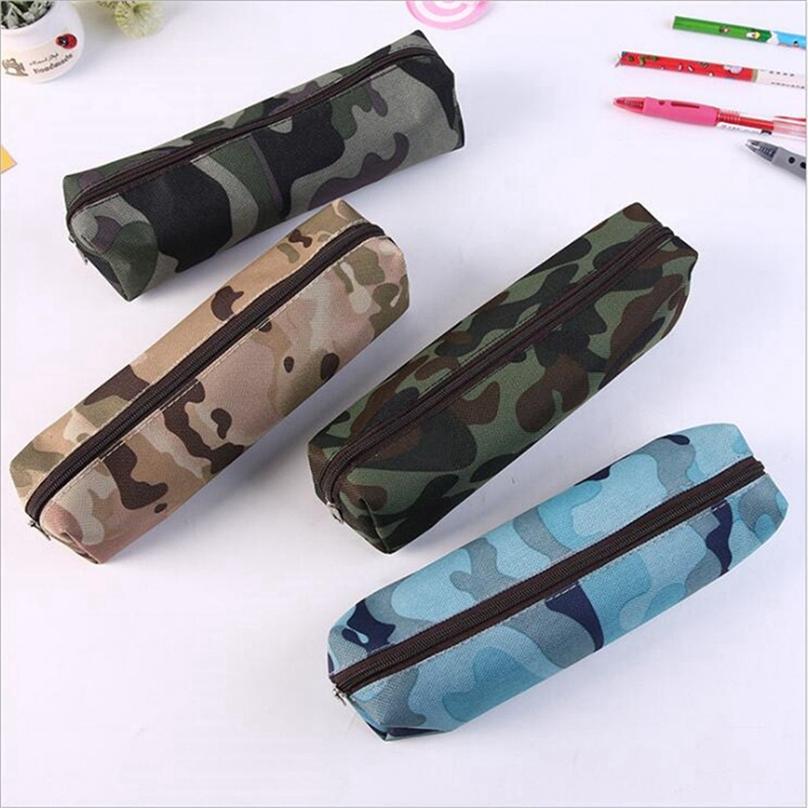 Fashion Boys Creative Military Student Pencil Case Stationery Storage Bag
