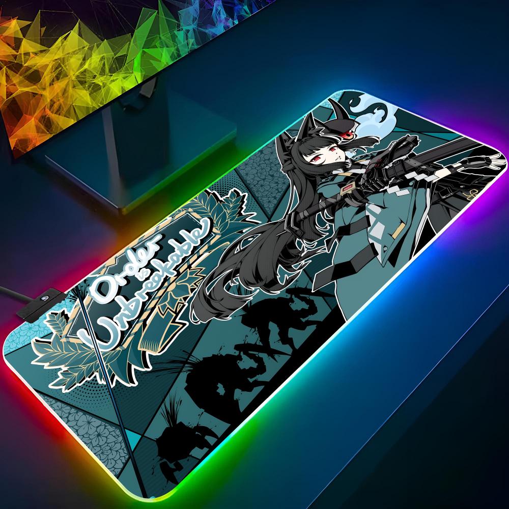 Zenless Zone Zero Mouse Pad Gaming Rgb Mousepad Backlit Animal Keyboard Gamer Girl Xxl Laptop Mat Table Pads Deskpad
