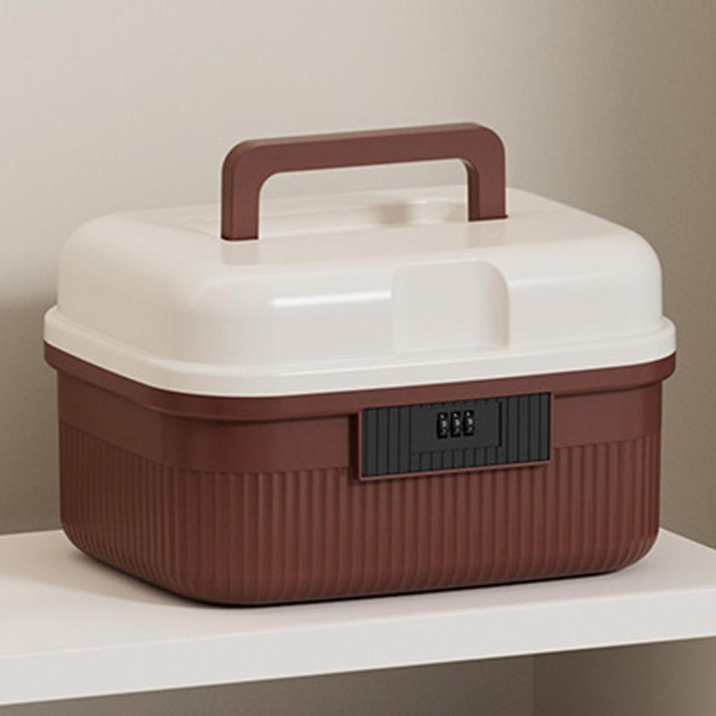 Medication Lock Box Travel Case With Combination Code Storage Box With Lock For Phone Jewelry Personal Items Documents Valuables