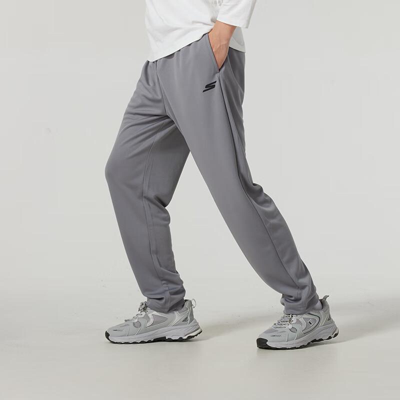 Skechers Casual Training Comfortable Breathable Knitted Sports Pants Men Pants Light-Gray P224M125-05CQ
