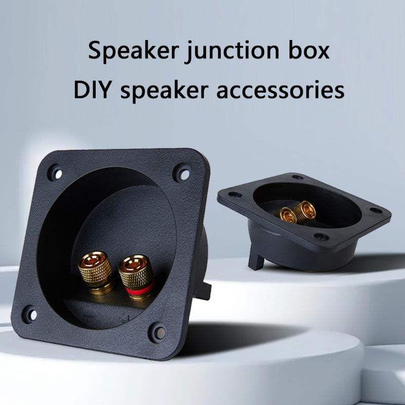 Two Binding Post Terminals Box For Subwoofer And Speaker Connection With Gold Plateds Contacts And AntiVibration Base