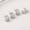 S925 Sterling Silver Irregular Ear Studs Women's Cold Style Commuting Fashion Earrings Trendy Inlaid Zircon Earrings