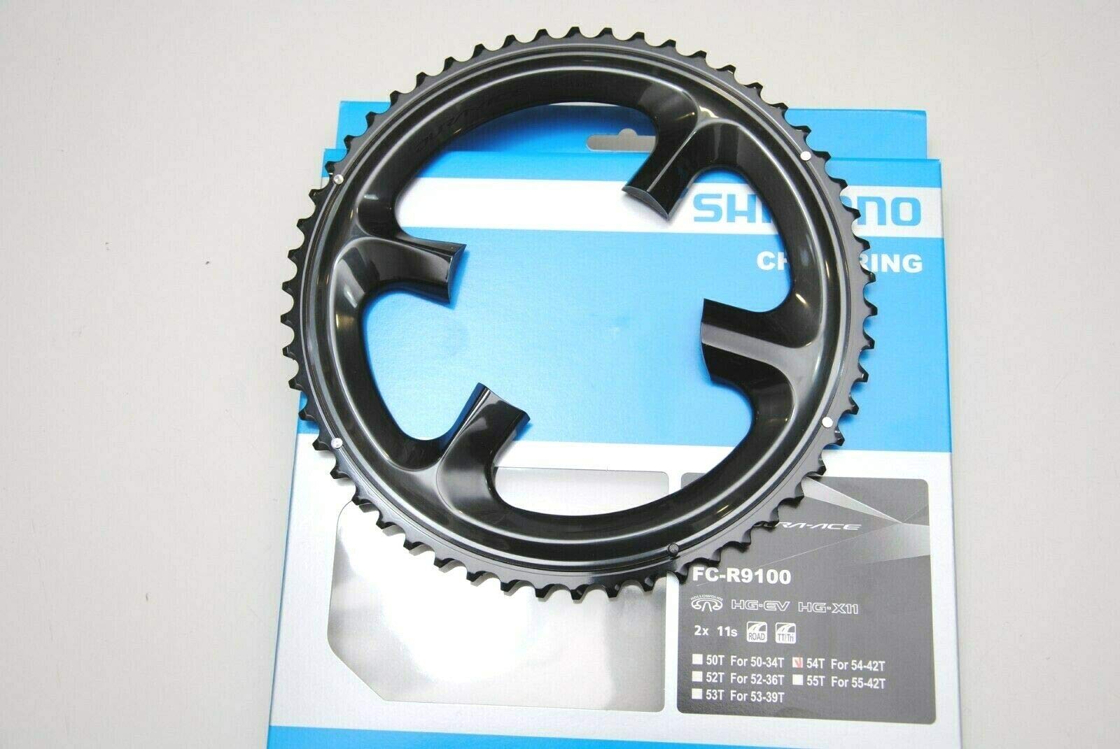 Shimano Repair Parts Chainring with Hook Y1VP98040 Teeth, 54T-MX (for 54-42T) FC-R9100, чёрный