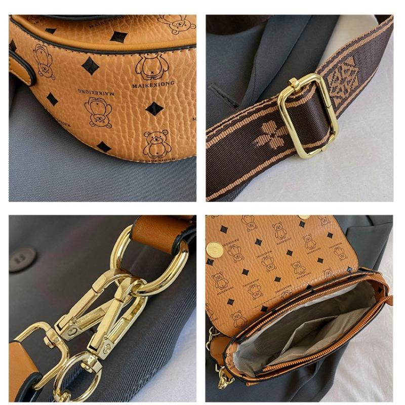 Tekstur Salveske for kvinner Elegant håndveske for damer Stor kapasitet Mote Kvinne Trend Utskrift High-End Skulder Messenger Bag