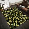 Camouflage-Muster Teppich mit Armeestil Grün1Braun1und Beige Design Geeignet für die Verwendung als Anti-Rutsch-Matte für1Zimmer und Schlafzimmer Sofas