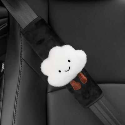 Nuage de dessin animé mignon Accessoires de voiture universels Couvre pommeau de levier de vitesse Frein à main Étui de rétroviseur Peluche Ceinture de sécurité auto Décoration intérieure
