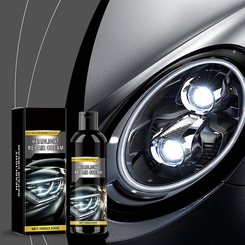 Car Headlight Restoration Polishing Kits Headlamp Scratch Remover Repair Cleaning Paste Remove Oxidation Headlight Polish Liquid