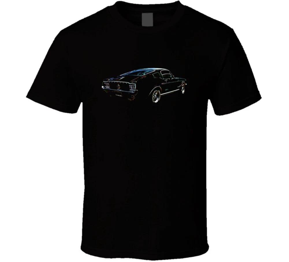 67 Mustang Fastback Rear View Musclecar Gift T Shirt S