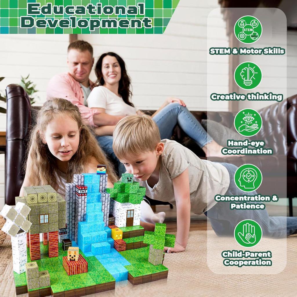 Magnetic Forest Building Blocks: Educational Toys for Kids