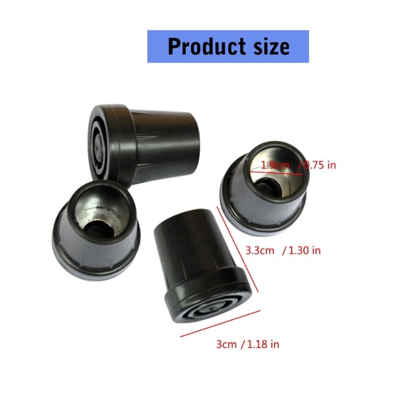 4Pcs Nonslip Foot Cover Trekking Poles Cane Tip Protector Walking Stick Pad Buffers Replacement Hikes Protector Caps Tip