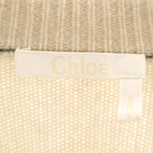Chloe cashmere Long sleeve knit XS beige sweater Women Used