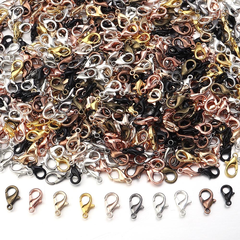 High Quality Metal Gold Silver Plated Lobster Clasps for Jewelry Making DIY Bracelets Necklaces Hooks Chain Closure Accessories