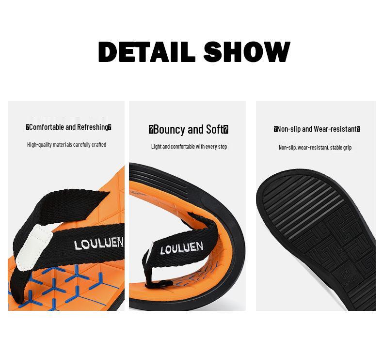 2025 Men's Non-Slip Beach Flip-Flops: Trendy Summer Sandals for Casual Outdoor Wear