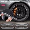 4PCS Car Wheel Hub Rim Sticker Carbon Fiber Decal For Nissan J10 X-Trail Qashqai Juke Leaf Micra NOTE Patrol Gadgets Accessories