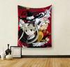 Soul Eater Tapestry, Death Scythe Witch Black Cat Uniform Theme Tapestry, Anime Bedroom Wall Decor Tapestry Flat Print