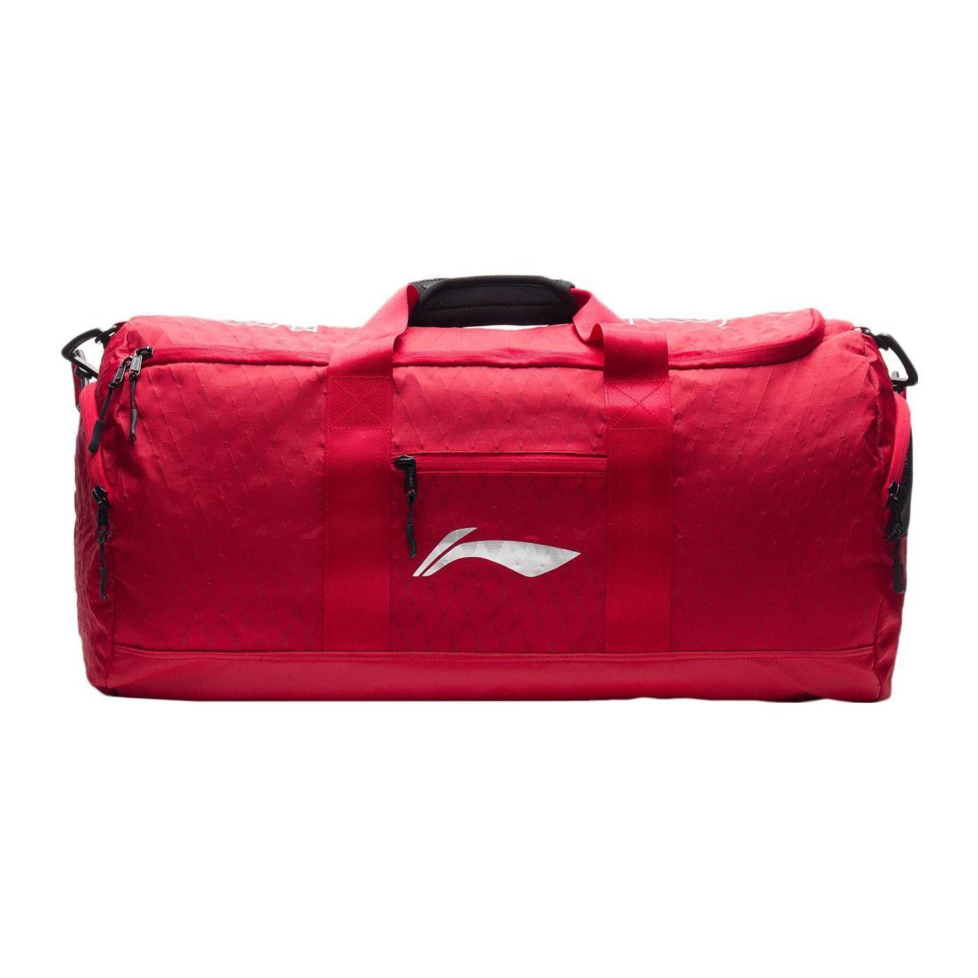 

Li-Ning Zipper Closure Travel Bag Fabric Table Tennis Training Bag Fitness Bag Unisex bags Red ABLS025-2 Red