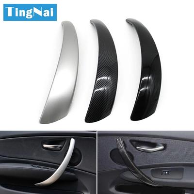 Porta interior do carro esquerda direita puxar alça capa guarnição para bmw série 1 e81 e82 e87 e88 2006 2007 2008 2009 2010 2011 2012