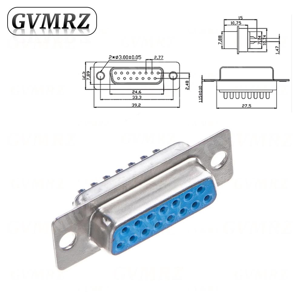 5PCS RS232 DB9 DB15 DB25 DB37 Connector Serial VGA Male Female Solder Type Plug D-SUB Male Plug Socket Connector