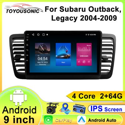 For Subaru Outback, Legacy 2004-2009 Navigation GPS Android Car Radio Multimedia Player Stereo wifi+4G Carplay Auto Video