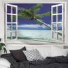 Tapiz Estampado Serie Árbol de Coco Vibe Tropical paisajeTapiz Colgante de Pared Decoración Arte de Pared Tapiz de pared para Dormitorio