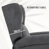 Recliner Chair Lift Assist Reclining Function Up To 200kg 72.5x94x109cm Dark Gray
