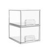 Small Clear Stackable Storage Drawers,Acrylic Bathroom Makeup Organizer,Plastic Storage Bins For Vanity,Undersink,Kitchen,Pantry