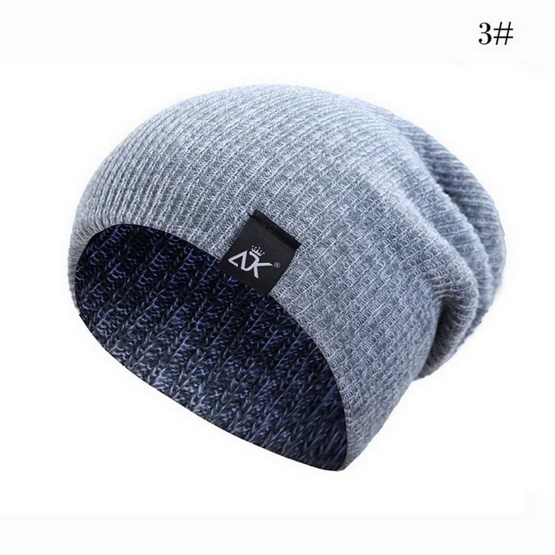 Knitted Hats Winter Unisex Warm Casual Slouchy Hats Outdoor Wool Caps Mens Beanie Letter Solid Color Fashion Street Hip Hop Hats
