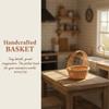 1Pcs Handmade Fashion Hand Woven Basket Miniature Dollhouse Simulation Vegetable Basket DIY Vine Woven Basket For Doll Accessory