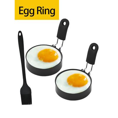 Stainless Steel Omelette Household Round Fried Egg Steamed Poached Omelet Mold Kitchen Baking Tool