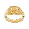 CHANEL Letter Logo Simple Exquisite Fashion Metal Ring Women's Gold