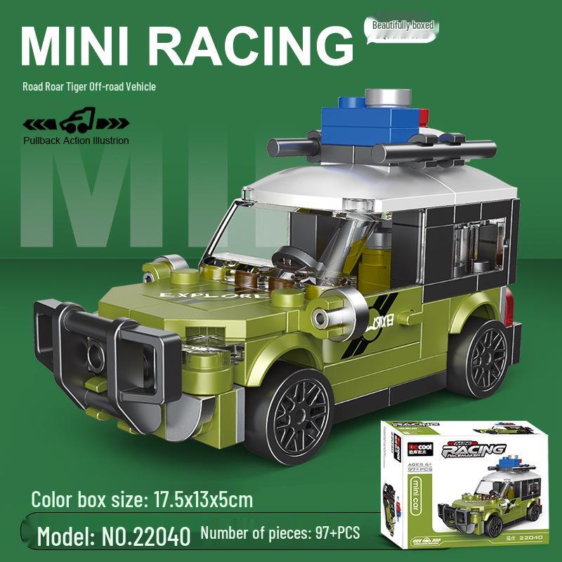 Pull-Back Assembly Toy Set: Campervan, Race Car, Ambulance, Fire Truck