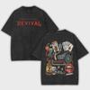 Treaty Oak Revival Grafik-T-Shirt, Vintage Casino-Karten-Shirt, Retro-Band-Stil