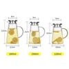 Gehämmerte kühle Wasserflasche, hochtemperaturbeständiges Wasserflaschen-Set, hoher Borosilikatglas-Topf, Party-Saft, transparenter Topf