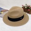 New Big Size Sun Straw Hat Summer Outdoors Sunscreen Beach Sun Hat Trendy Travel Vacation Po Panama Jazz Cap