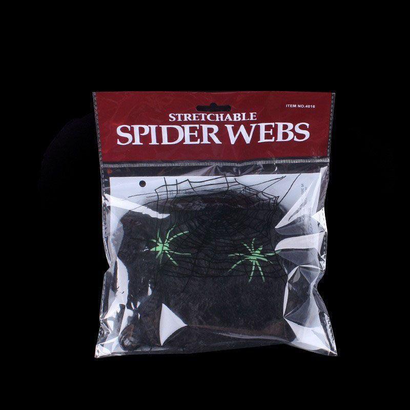 D5 Halloween Scary Party Scene Props White Stretchy Cobweb Spider Web Horror Halloween Decoration For Bar Haunted House Decor