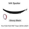 MP M4 PSM Style Rear Bumper Spoiler Lip for BMW 2 Series F22 F23 F87 2014-2021 Roof Trunk Wing Tail Top Wing Rear Wing
