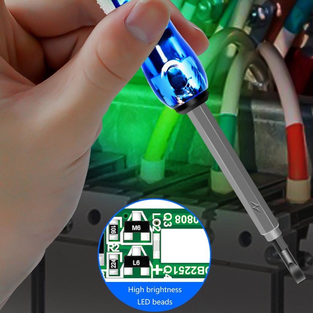 Berührungslose Spannungsprüfer-Werkzeuge, LED-Taschenlampe, Summeralarm, 24-500-V-Spannungsprüfstift, Test für stromführende/nullleitende Leitungen