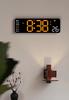 Multifunctional Living Room Wall Clock with Temperature Display and Alarm