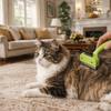 Anti-Slip Dog Hair Remover Portable Comfort Grip Pet Grooming Brush Stainless Steel Pets Hair Removal Comb Pet Massage