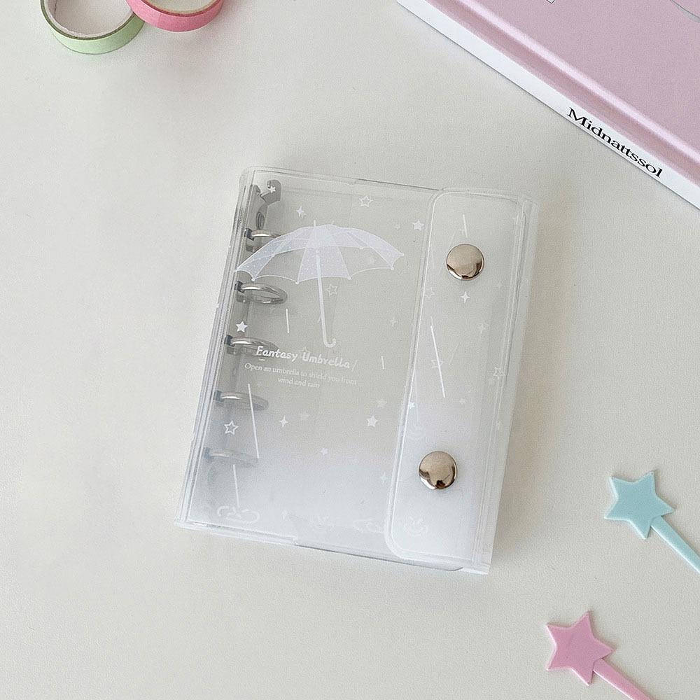 INS Transparent Loose-leaf Cover Angel Wings Patterns 3-inch Storage Photo Album Postcards Collect Book