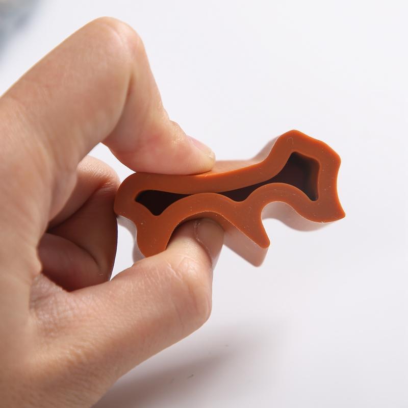 1Set Rabbit Silicone Blocks Baby Montessori Educational Toys for Children Creative Animal Jigsaw Stacking Toys Constructor Games